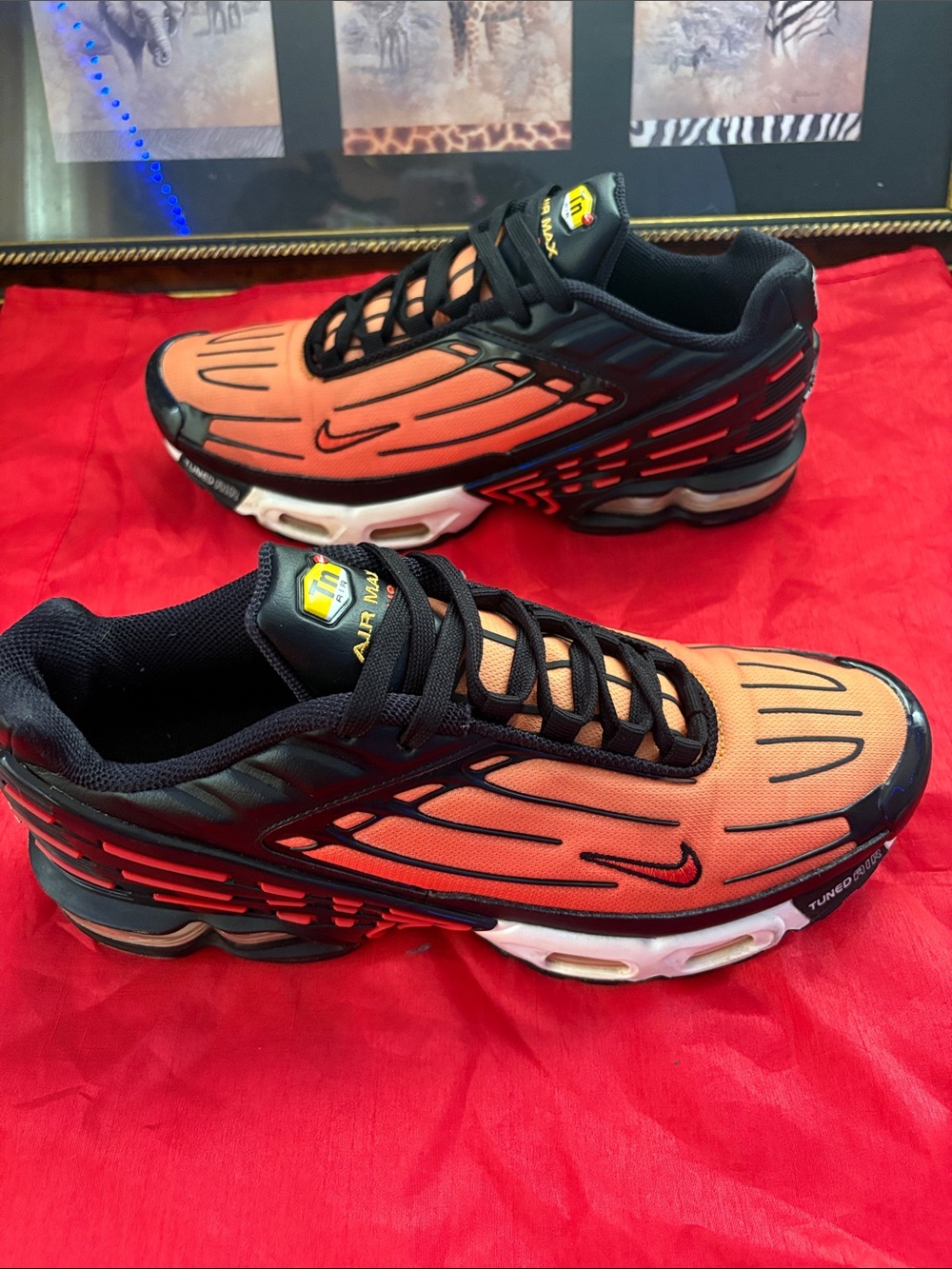 Nike Men’s Tuned Air Running Sneakers - Orange/Black - Picture 7 of 7